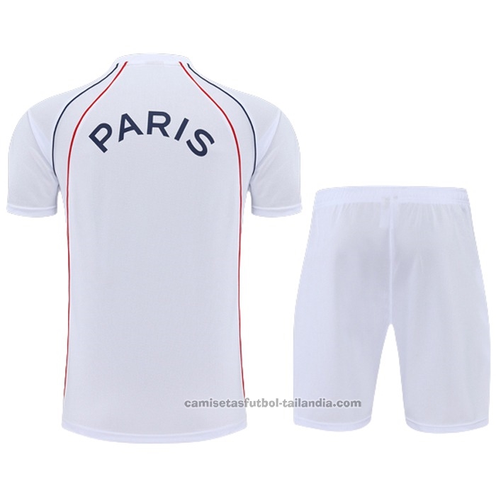 Chandal del Paris Saint-Germain Jordan Manga Corta 22/23 Blanco - Pantalon Corto